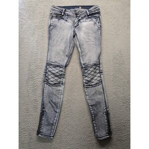 Y2K Bebe Skinny Jeans Emperor Light Wash Blue Denim -Size 27- Womens